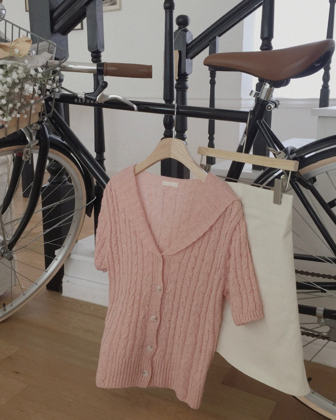 Collar Cable Cardigan