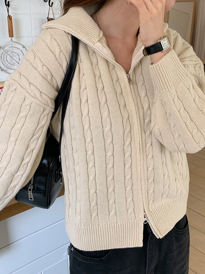 Pepper Knit Zip-Up
