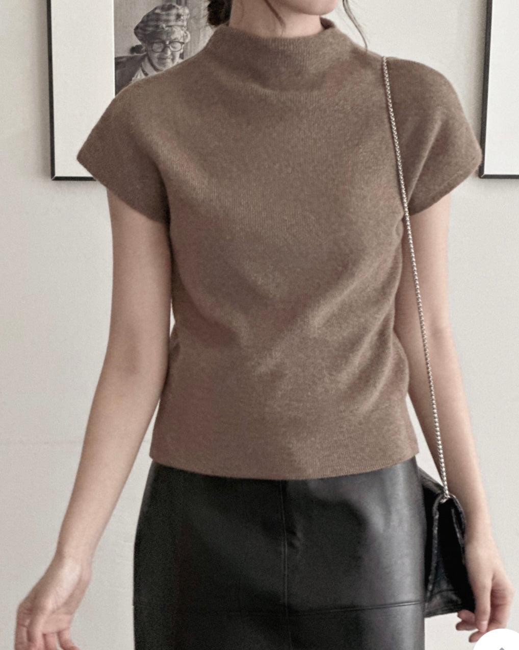 Cashmere Wool Half-Neck Knit