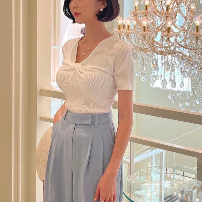 Twist Short Sleeves Knit