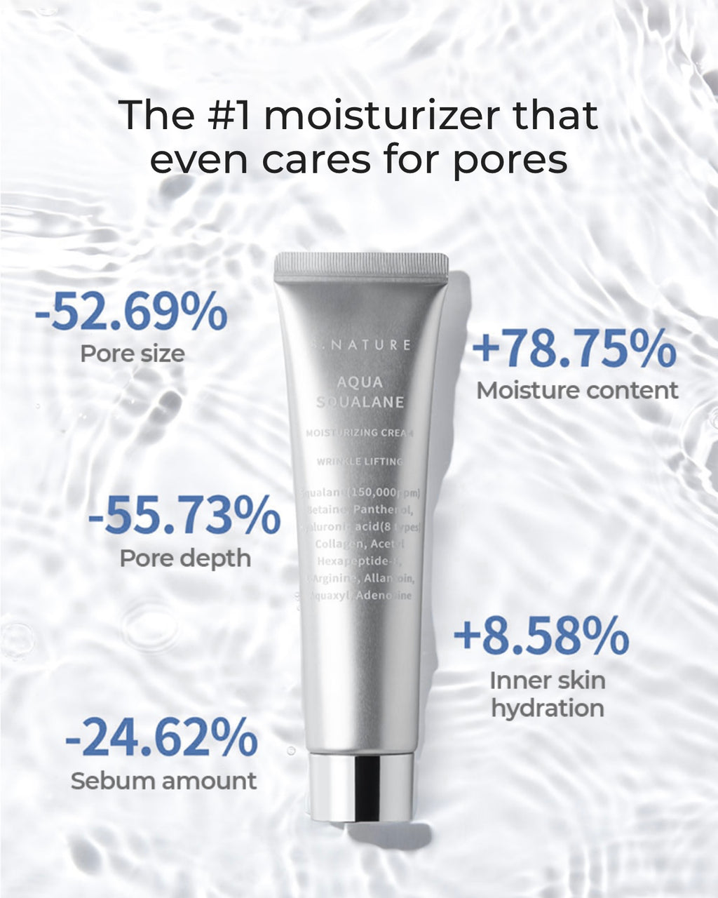 [ S.NATURE ] Aqua Squalane Moisturizing Cream 60mL