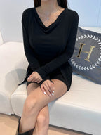 Drape Wool Cardigan Set