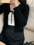 Cashmere Wool Ribbon Cardigan