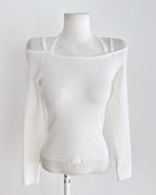 Cathy Ribbed Halter-Neck Knit Top