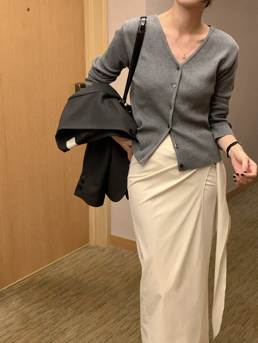 Matcha Ribbed Cardigan