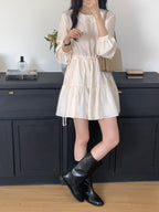 [ Pre-order ] Shirring Cancan Midi Dress