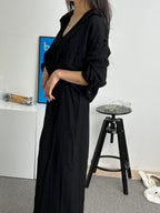 Linen Shirt Dress Set