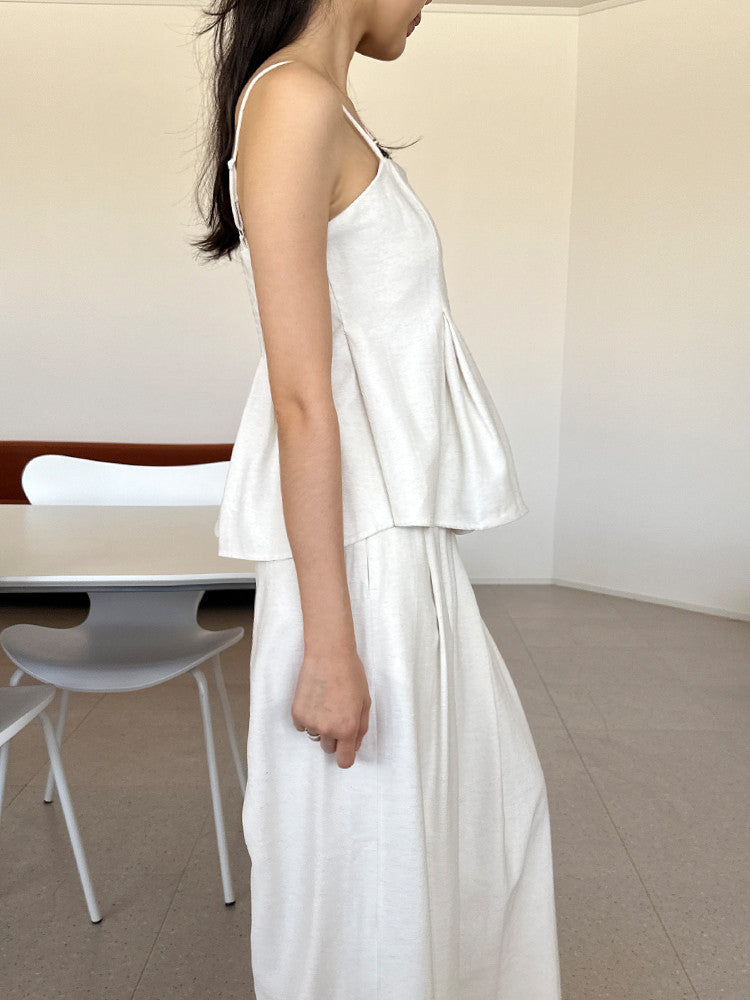 [ Sale Excluded ] Linen Pintuck Two-Piece Set