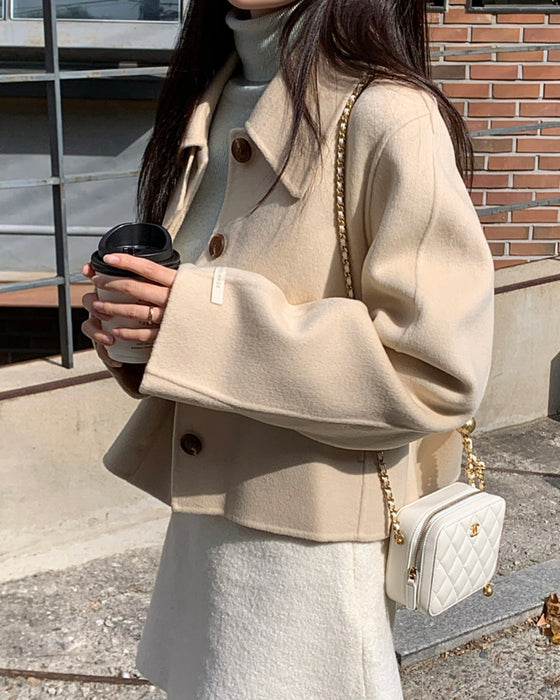 Butter 100% Wool Short Coat