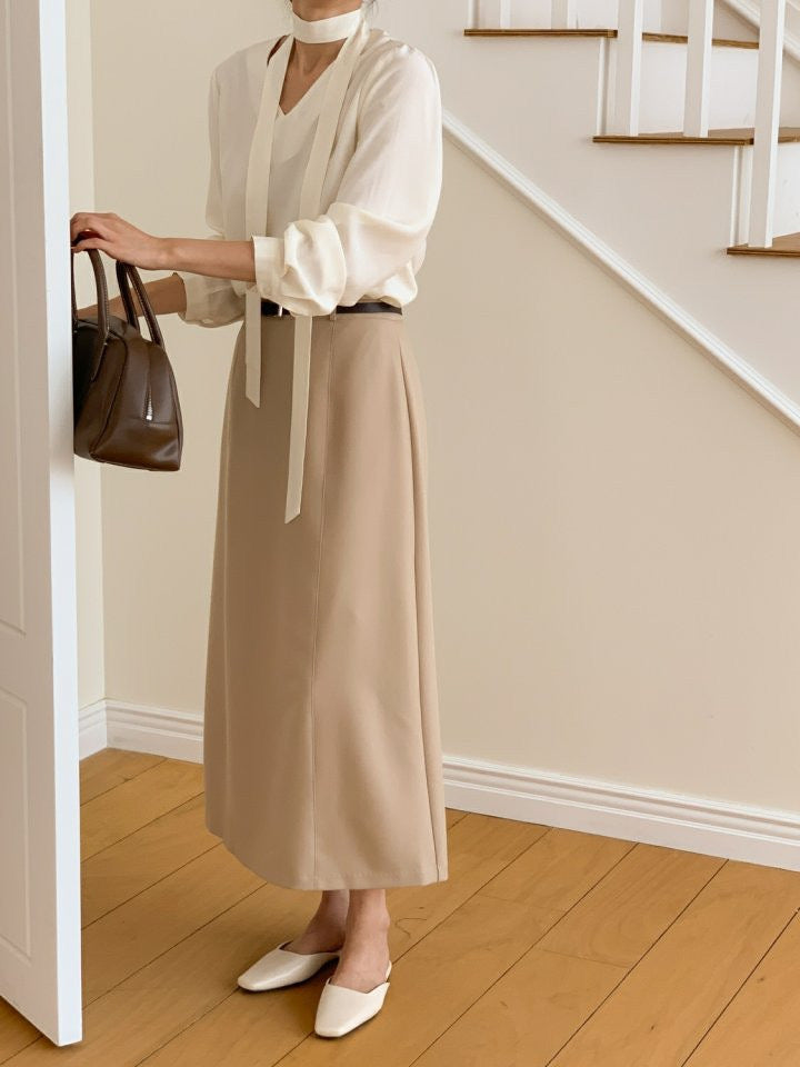 [S,M] Bath Belt Long Skirt Set