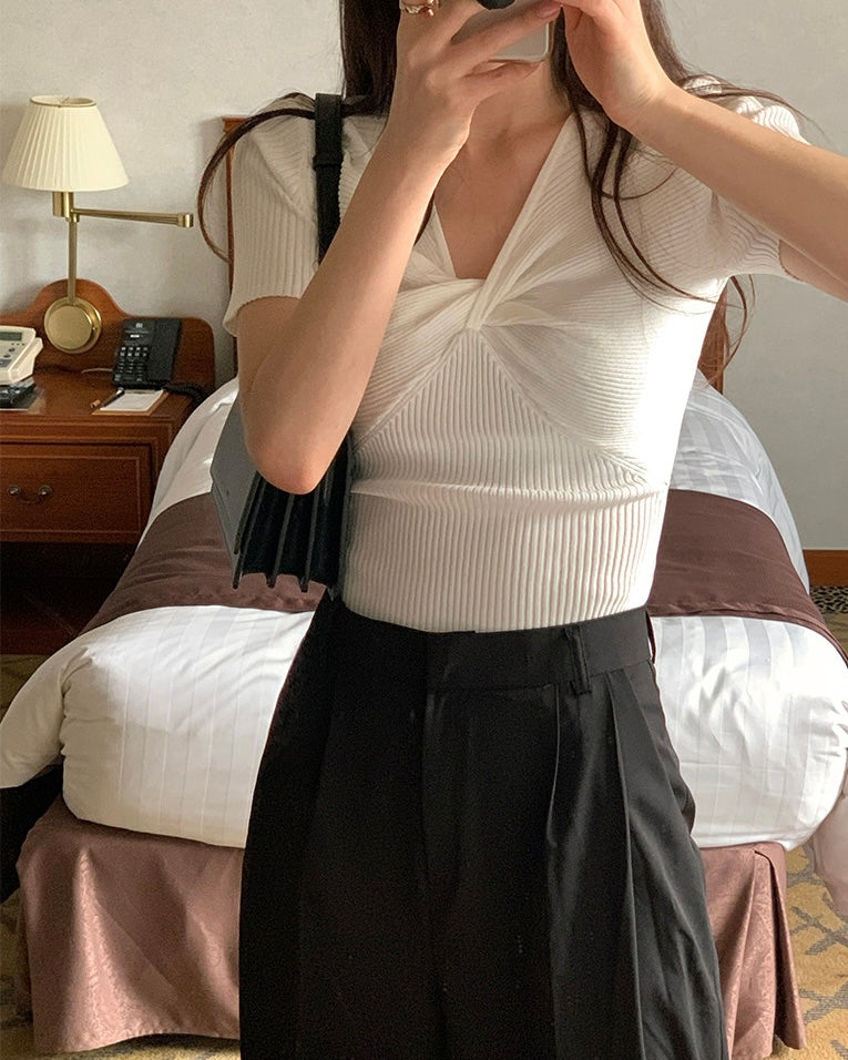 Twist Short Sleeves Knit