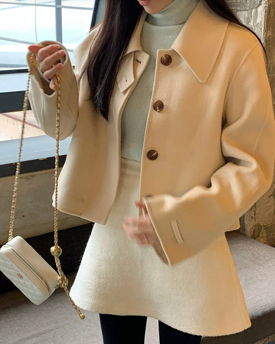 Butter 100% Wool Short Coat
