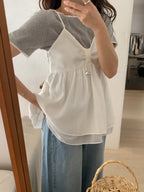 Ribbon Flare Cami Blouse