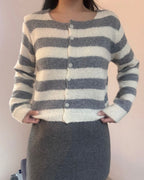 Boucle Striped Cardigan