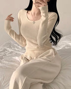 Alina Square-Neck Knit Top