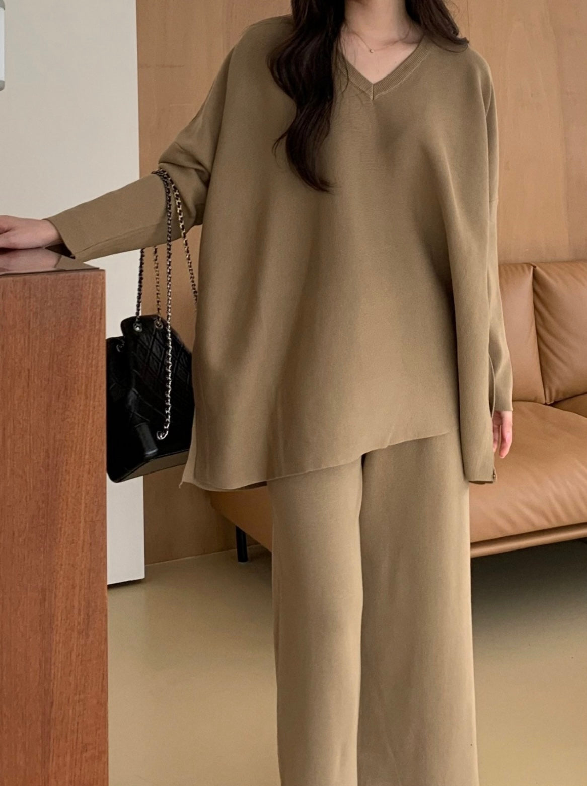 Latte Loose Two-Piece Set