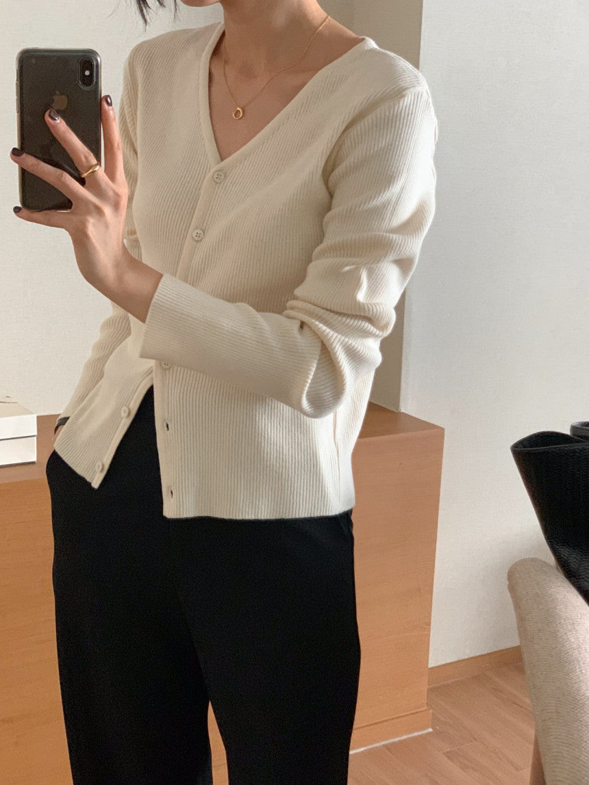 Matcha Ribbed Cardigan