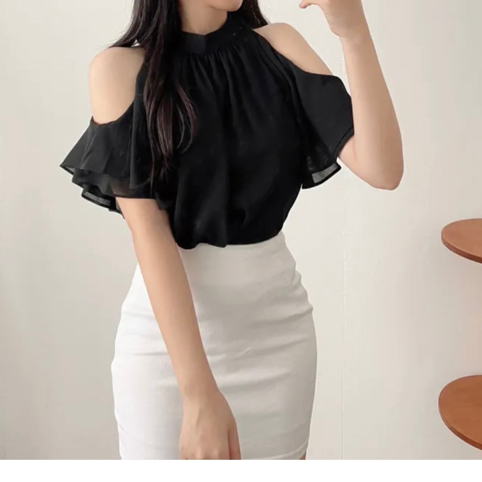 Frill Off-Shoulder Blouse