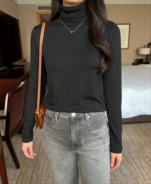 Mari Brushed Turtle-Neck