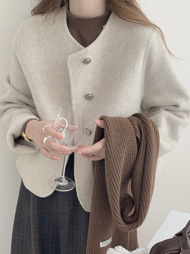Round Wool Handmade Jacket