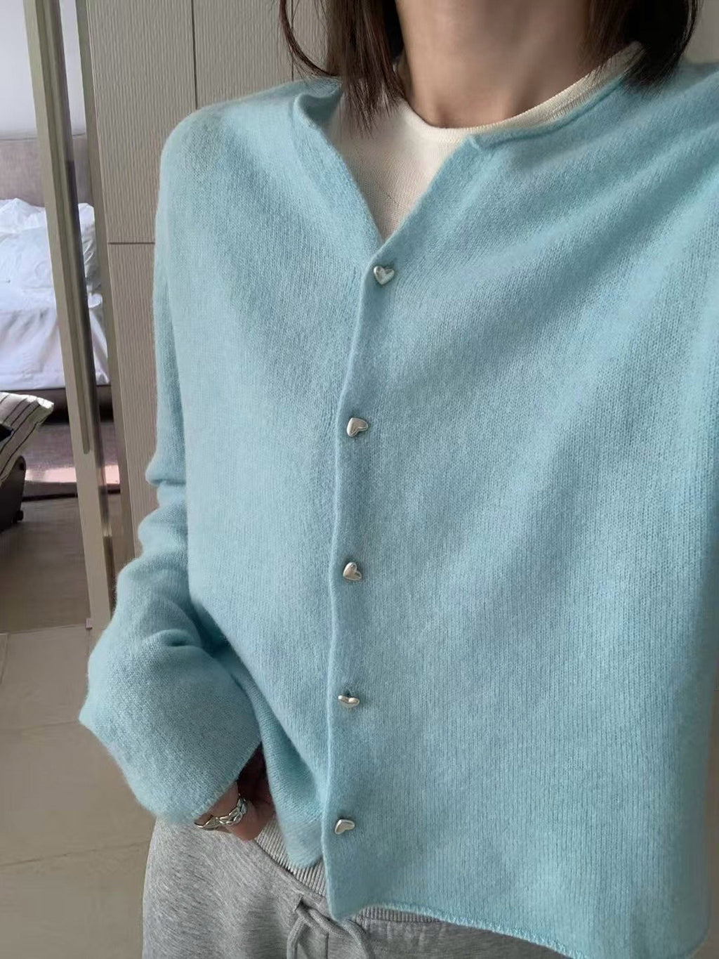 Baby Heart Pure Wool Cardigan