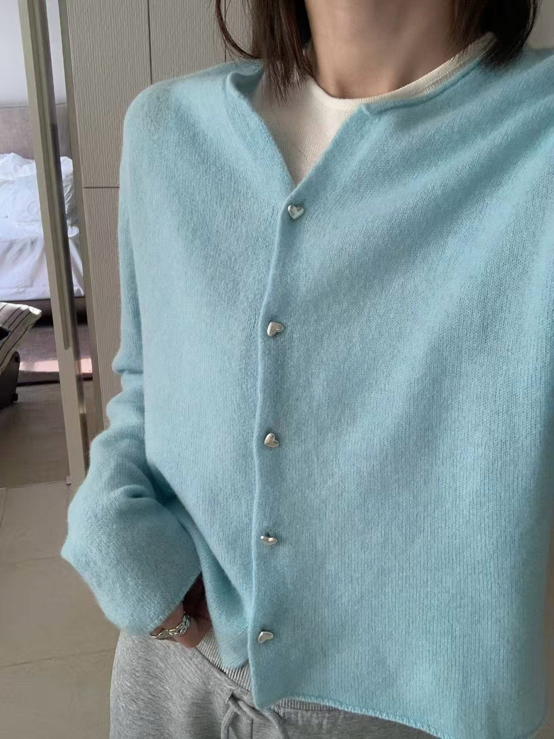 Baby Heart Pure Wool Cardigan
