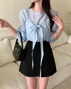 Ribbon Bustier Blouse