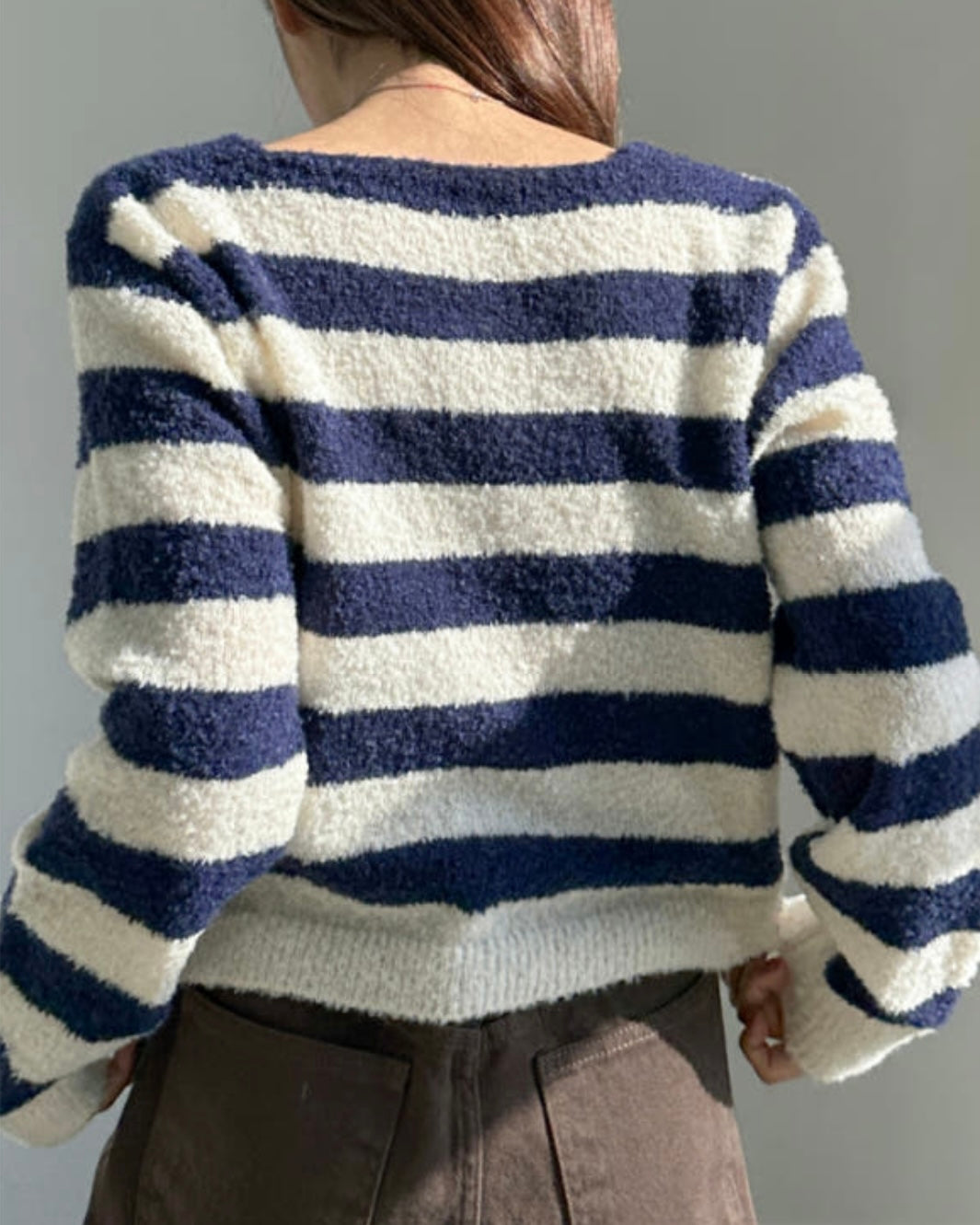 Boucle Striped Cardigan