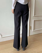 [S,M] Hidden Banding Flared Slacks