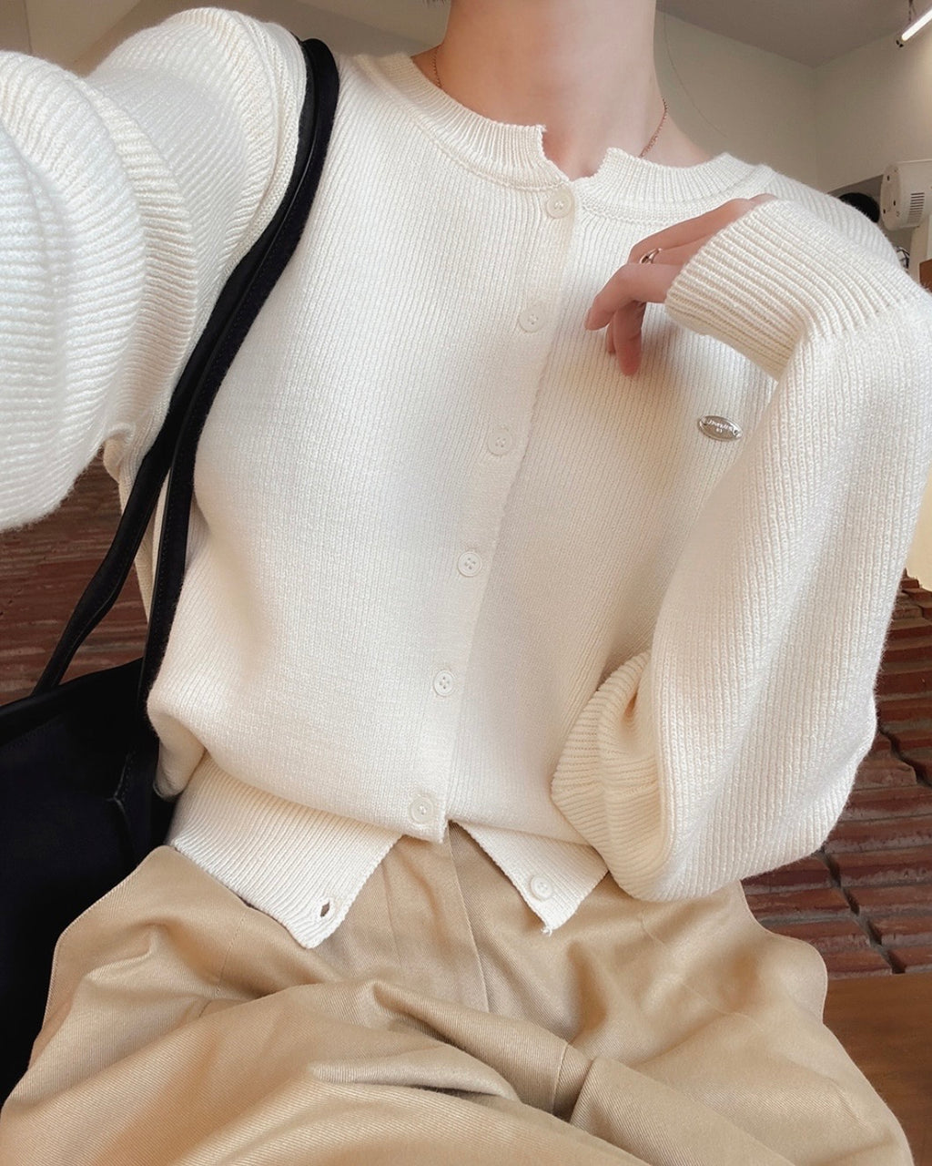 Daily Metal Charm Cardigan