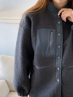 Pocket Loose-Fit Boucle Jacket