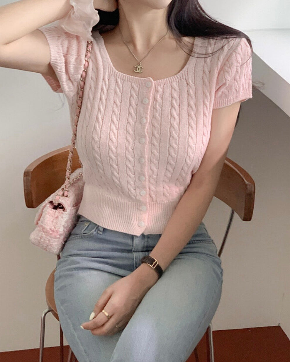 [ Sale Excluded ] Cotton Cable Cardigan