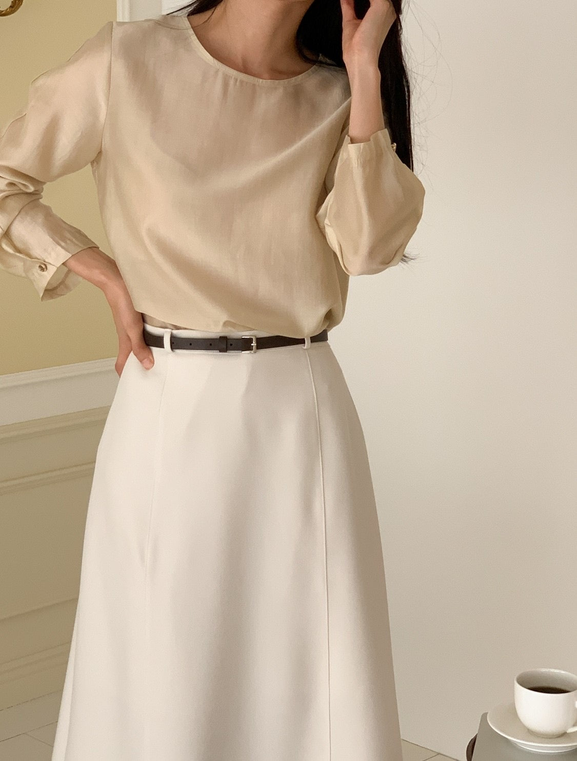 [S,M] Bath Belt Long Skirt Set