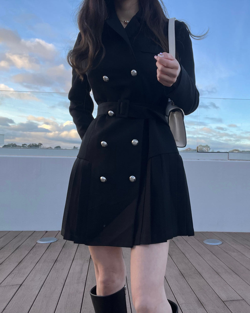 Pleats Jacket Dress