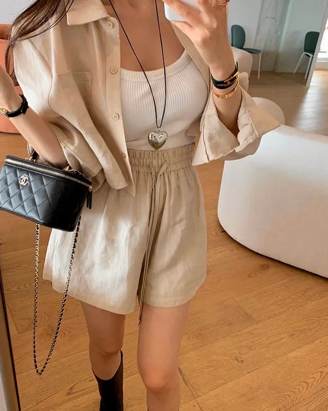Simple Linen Two-Piece