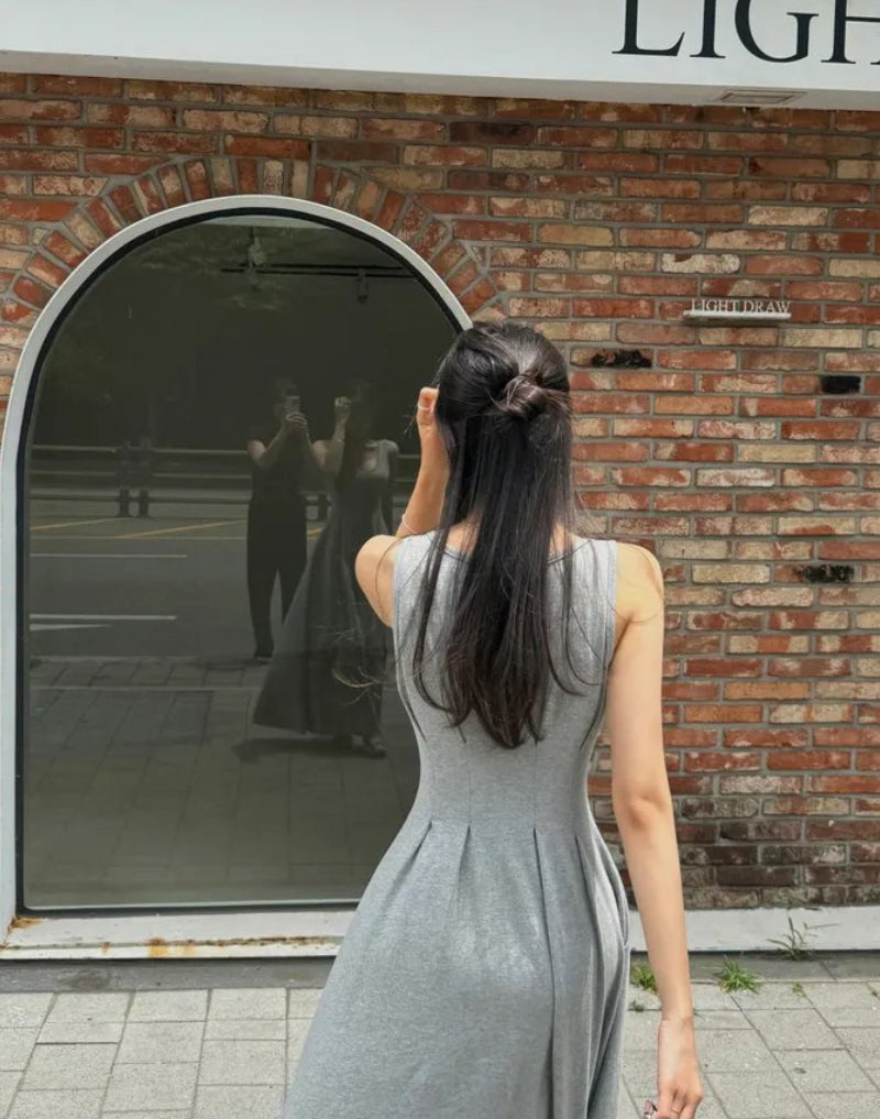 [ Sale Excluded ] Mui Pintuck Sleeveless Dress