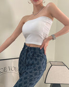 Built-In Padded Banding Tube Top