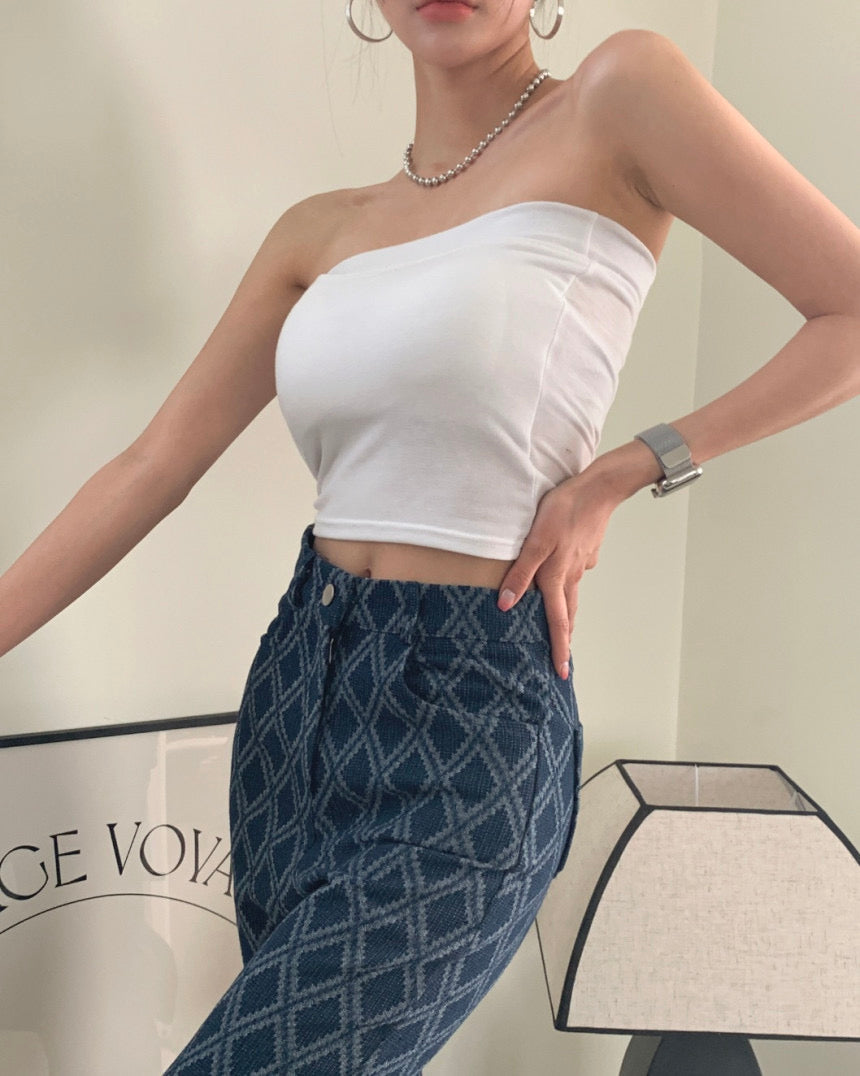 Built-In Padded Banding Tube Top