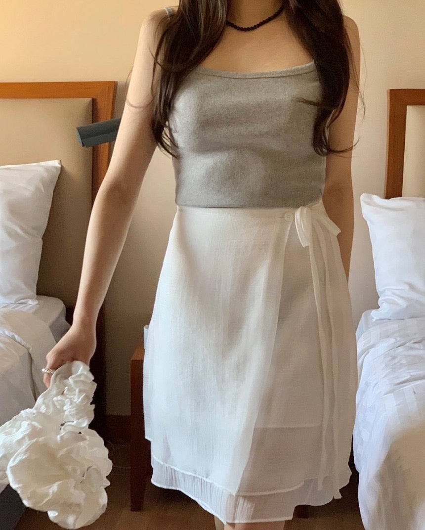 Stay Two Button Skirt