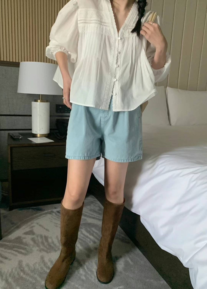 Margaux Lace Trim Blouse