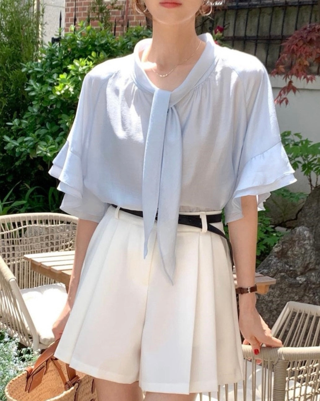 Pure Tie Blouse