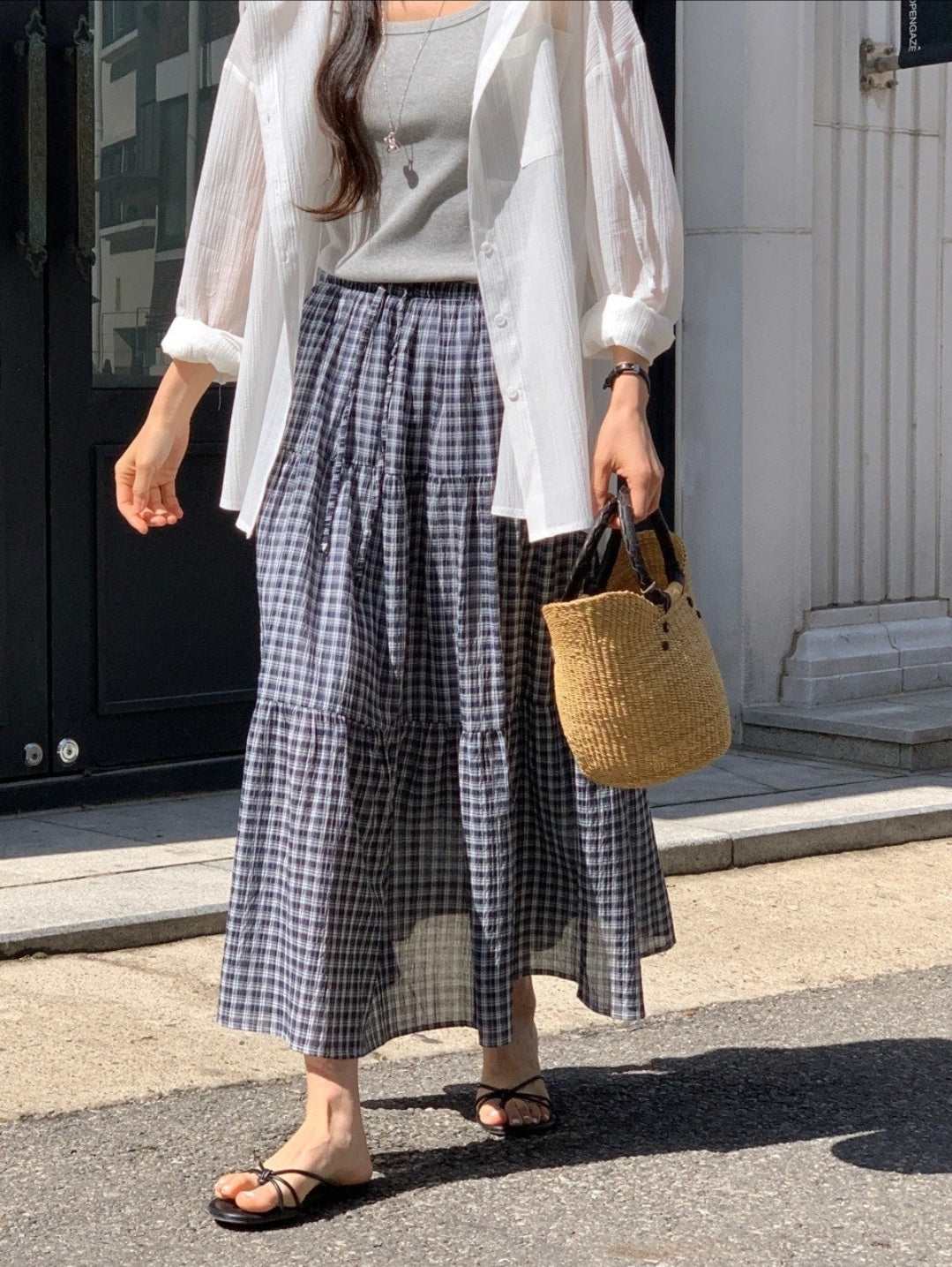 Check Cancan Skirt