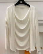 Drape Wool Cardigan Set