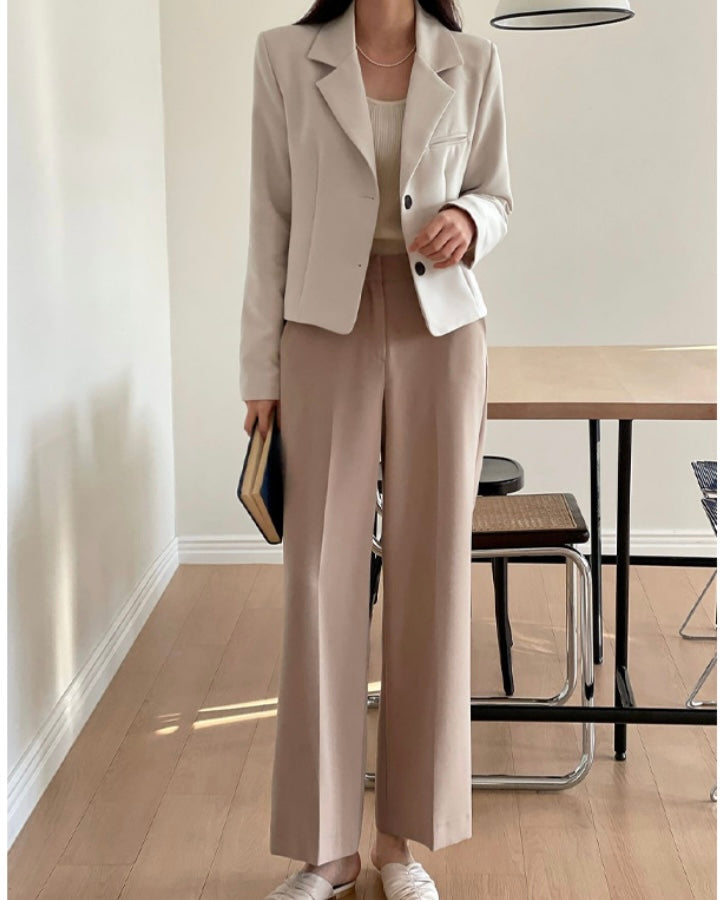 Two-Button Cropped Jacket