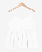 Shirring Adjustable Strap Blouse