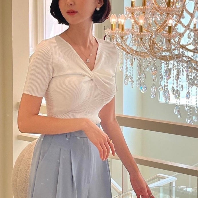 Twist Short Sleeves Knit