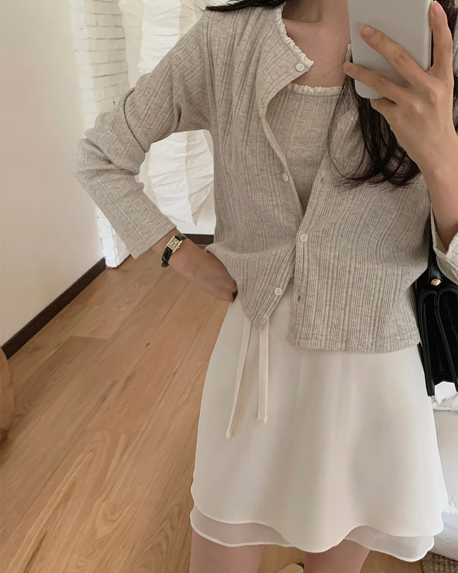 Torsion Cardigan Set