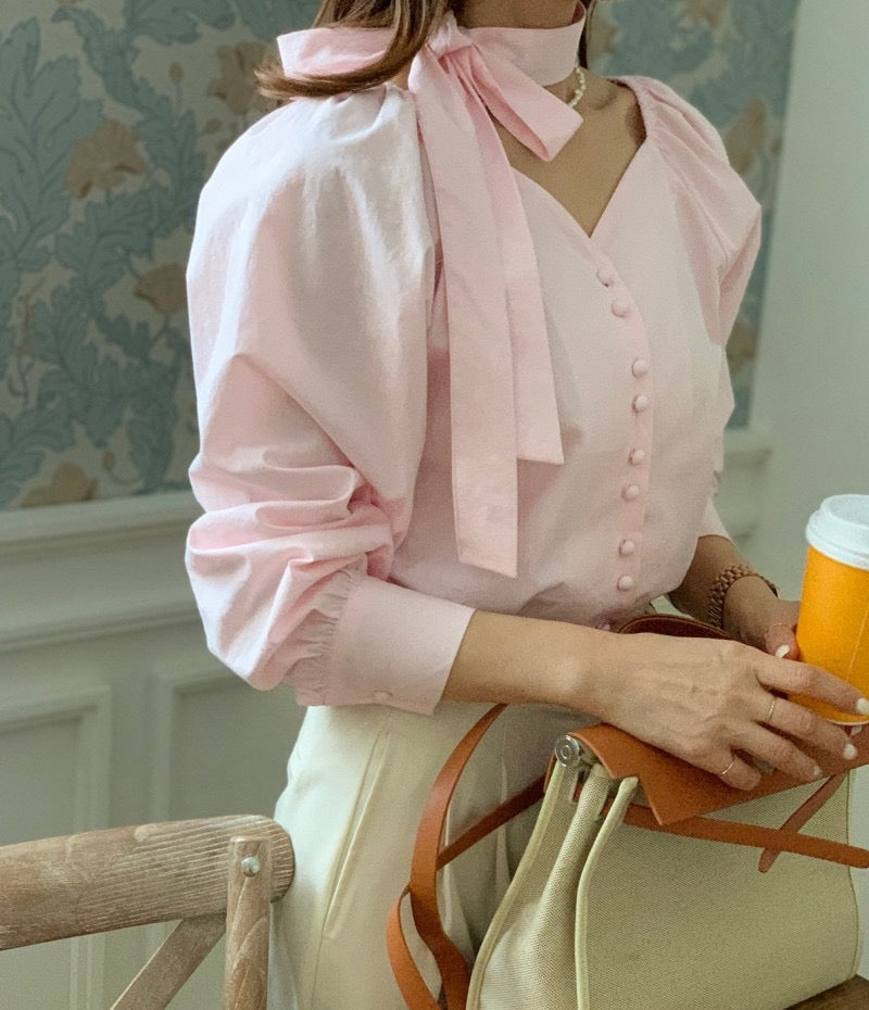 Hershey Tie Blouse