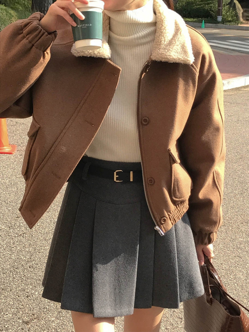 [S,M] Tommy Wool Skirt + Belt