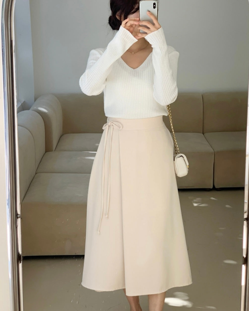 Mimi Ribbon Banding Skirt